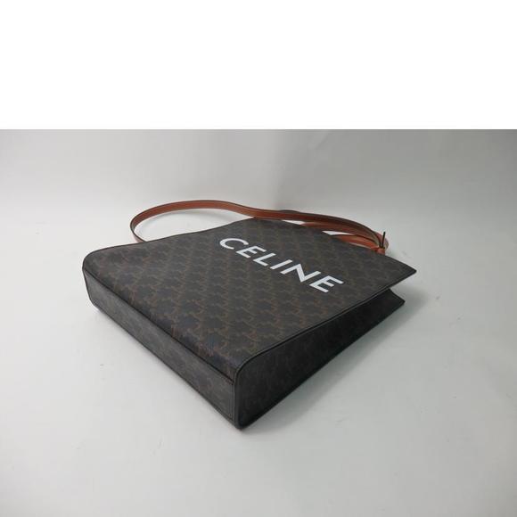 Celine Cabas Triumph Canvas Small Vertical Bag Black - Picture 3 of 6